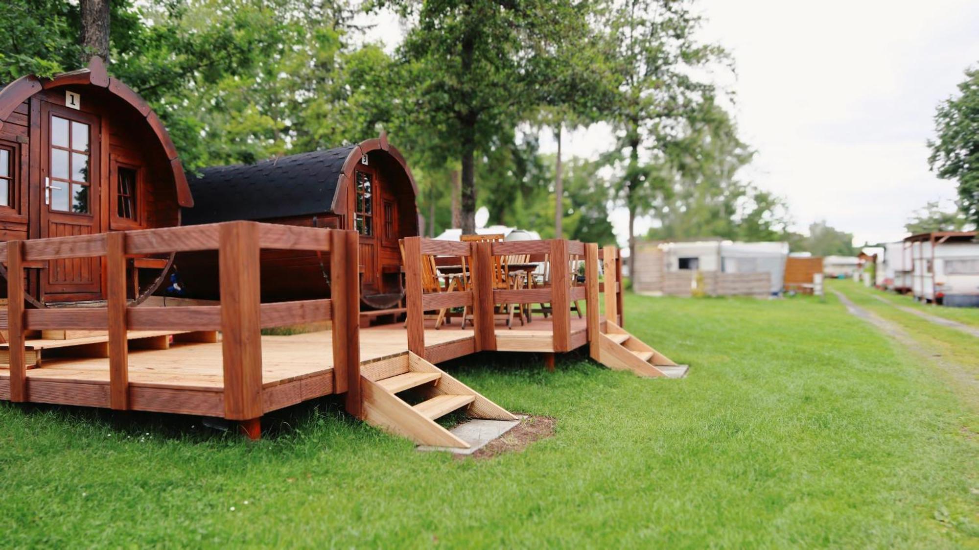 Campingplatz Koberbachtalsperre - Campingfass Mieten Langenbernsdorf Esterno foto