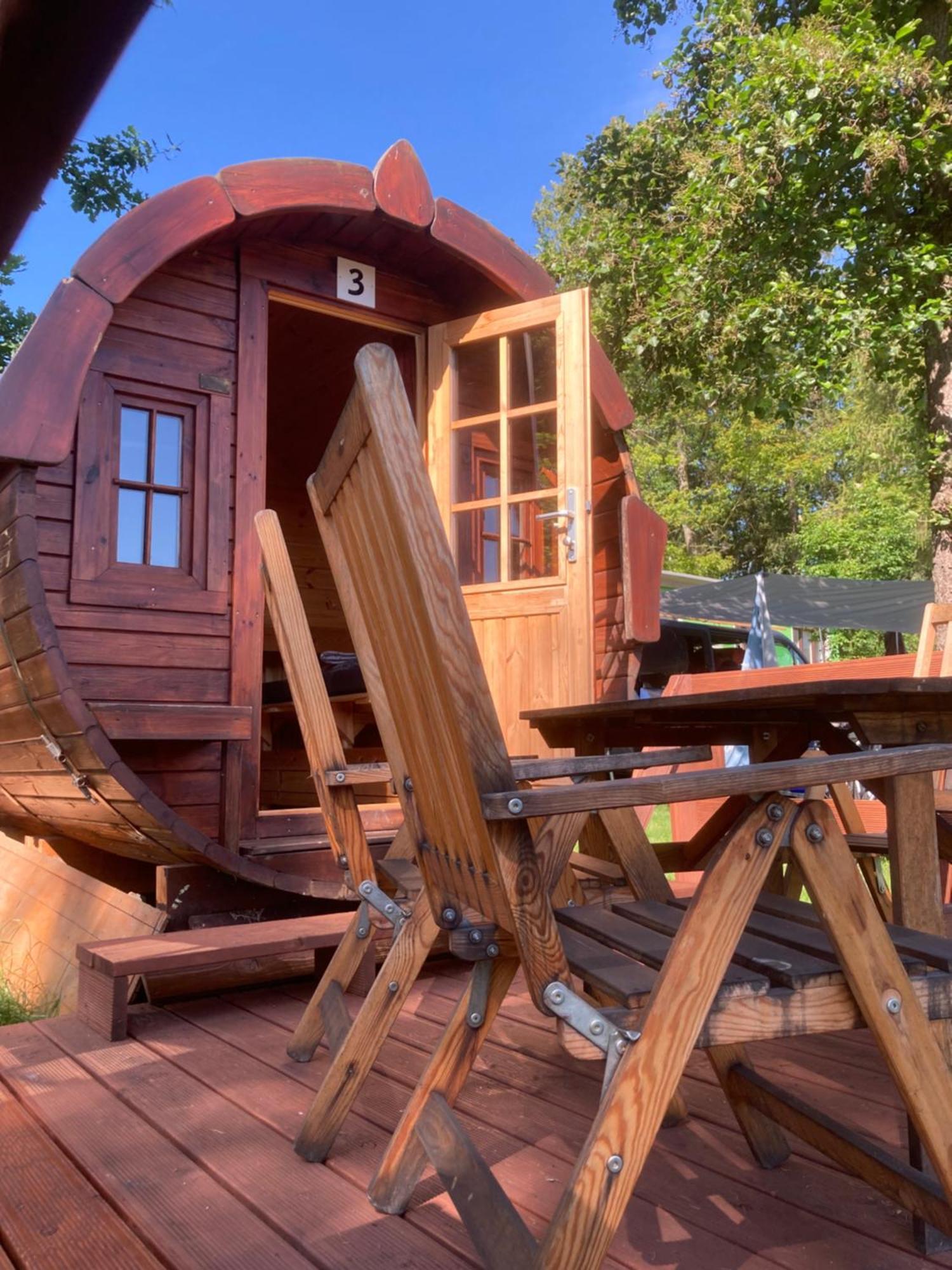 Campingplatz Koberbachtalsperre - Campingfass Mieten Langenbernsdorf Esterno foto