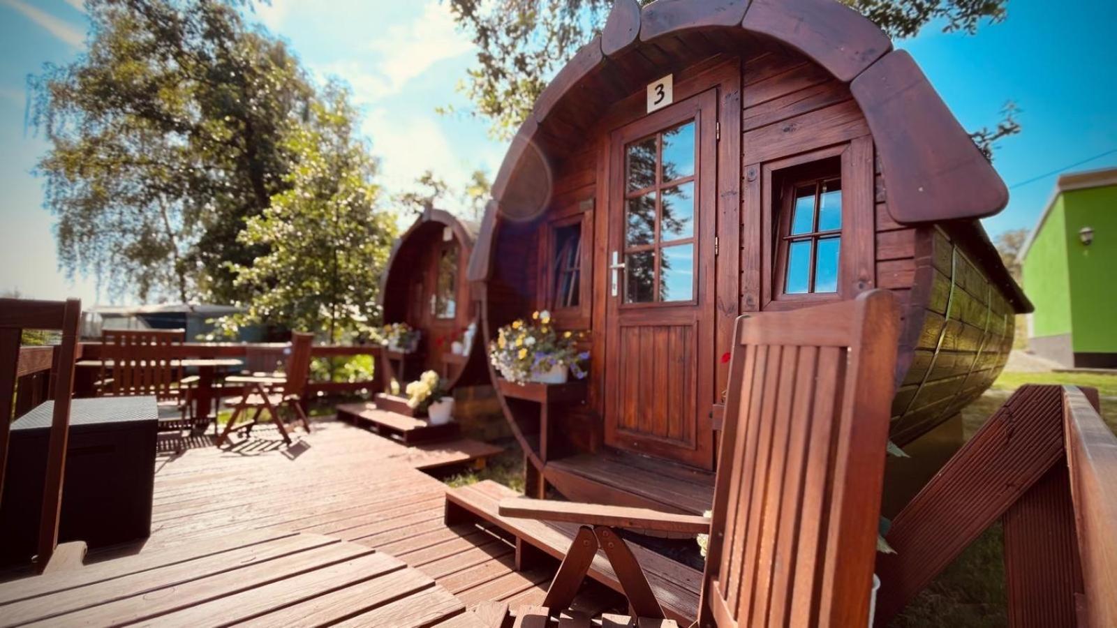 Campingplatz Koberbachtalsperre - Campingfass Mieten Langenbernsdorf Esterno foto