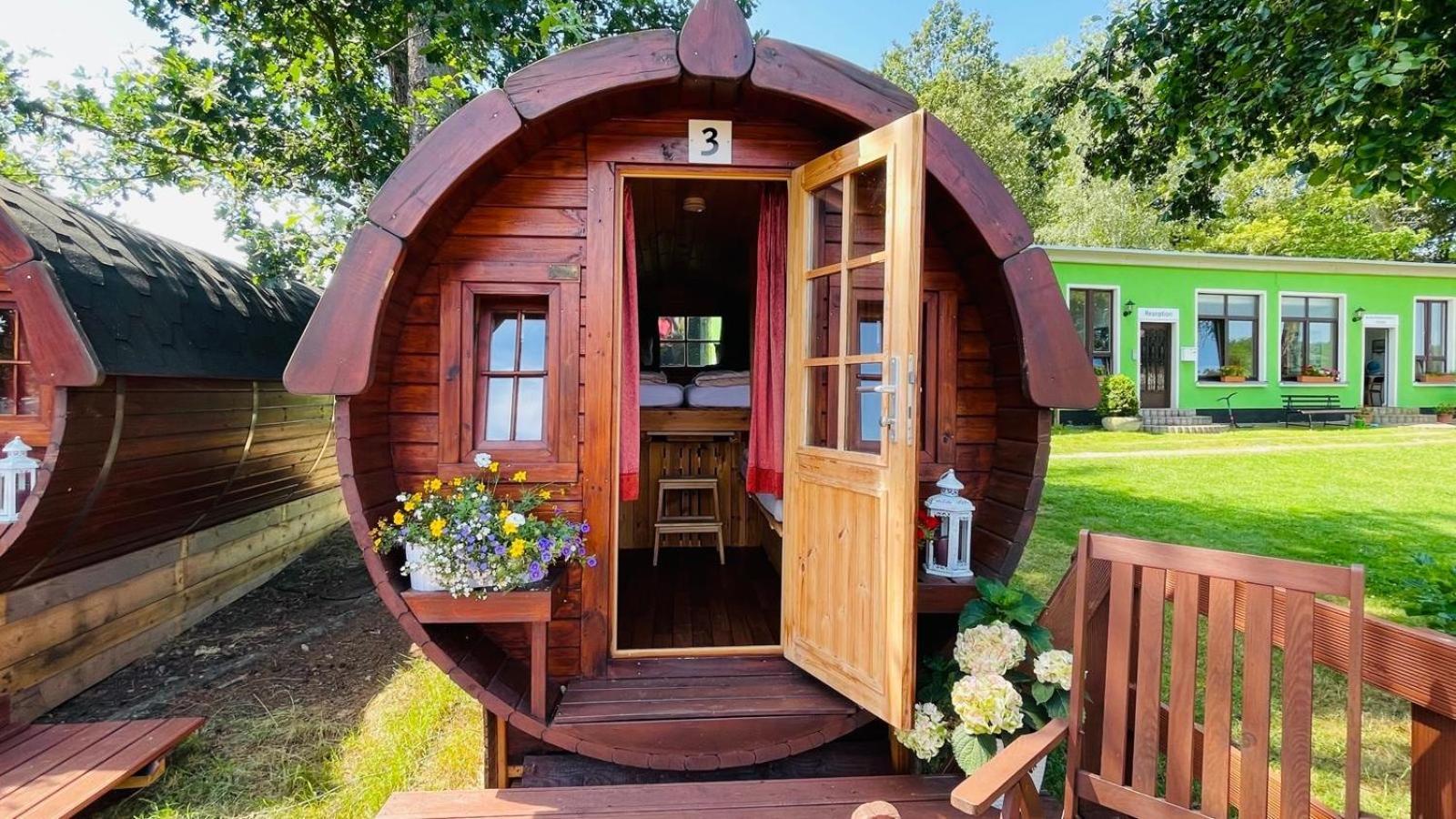 Campingplatz Koberbachtalsperre - Campingfass Mieten Langenbernsdorf Esterno foto